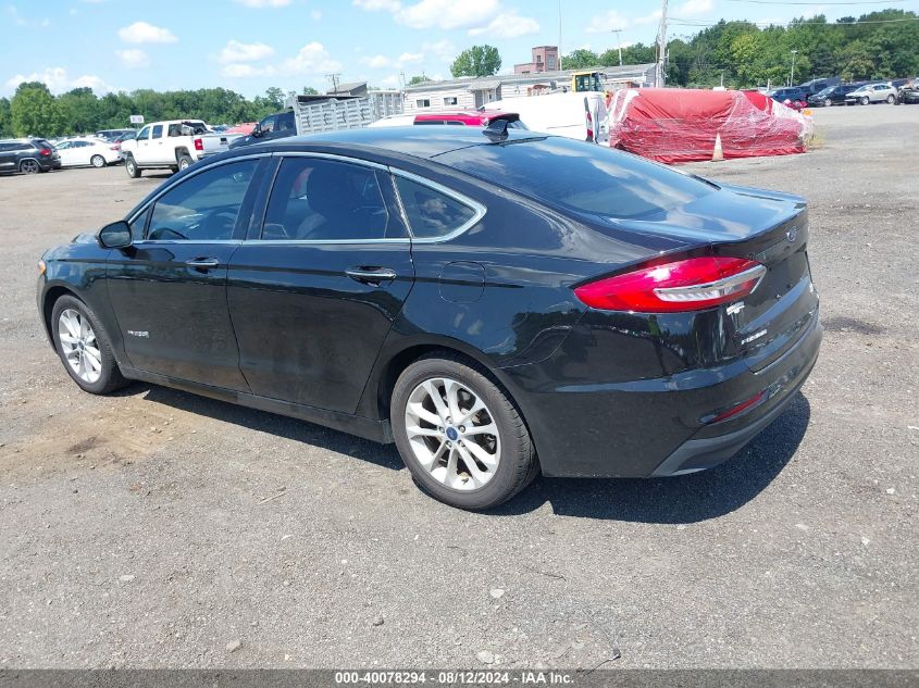 VIN 3FA6P0MU7KR146164 2019 Ford Fusion, Hybrid Sel no.3