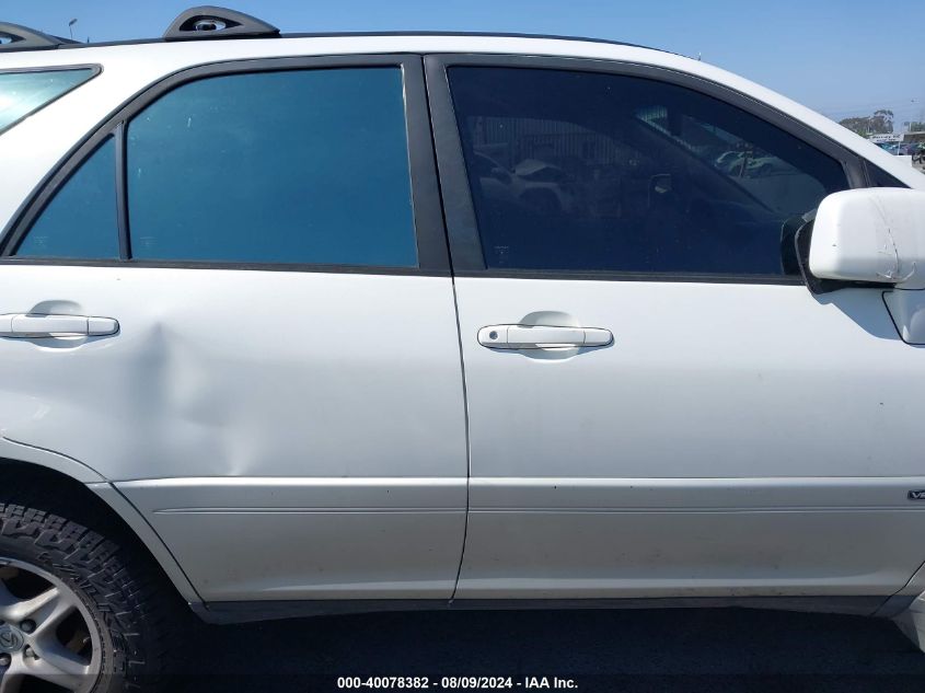 2003 Lexus Rx 300 VIN: JTJHF10U330312437 Lot: 40078382