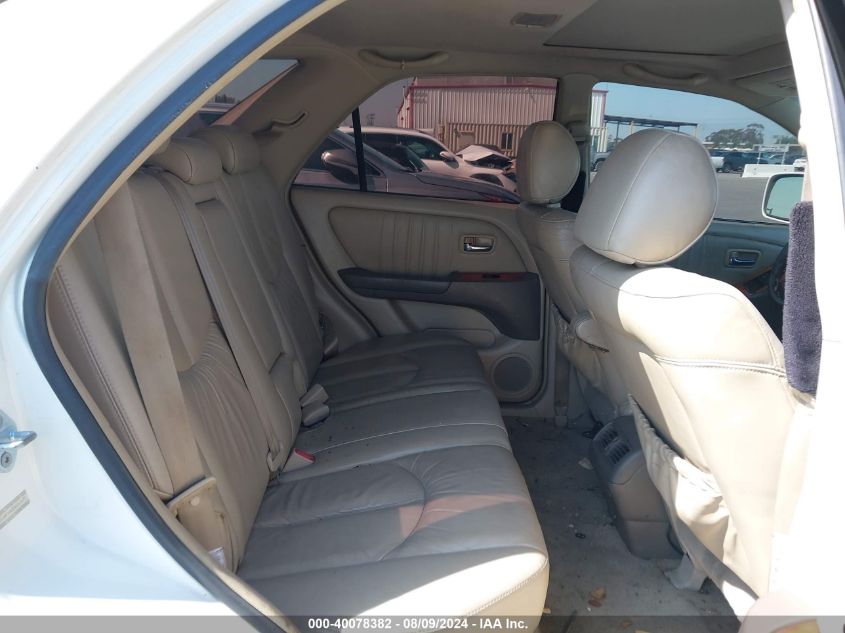 2003 Lexus Rx 300 VIN: JTJHF10U330312437 Lot: 40078382