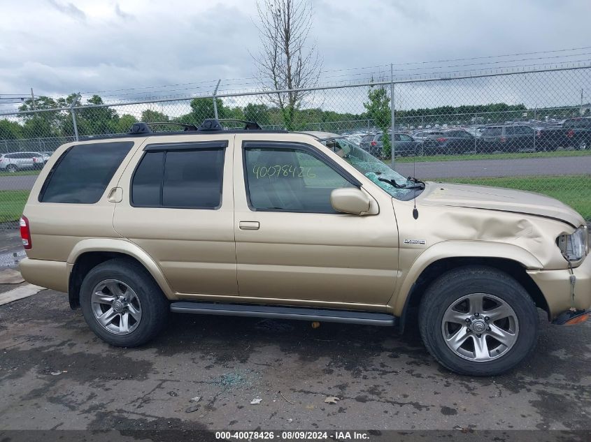 2004 Nissan Pathfinder Le Platinum VIN: JN8DR09Y44W916123 Lot: 40078426