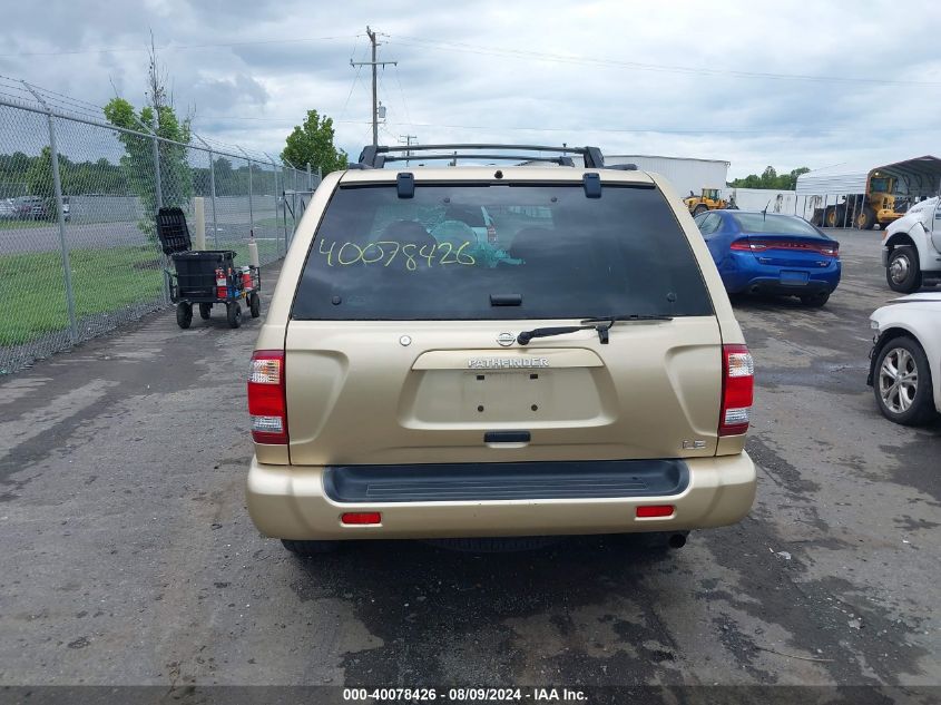 2004 Nissan Pathfinder Le Platinum VIN: JN8DR09Y44W916123 Lot: 40078426