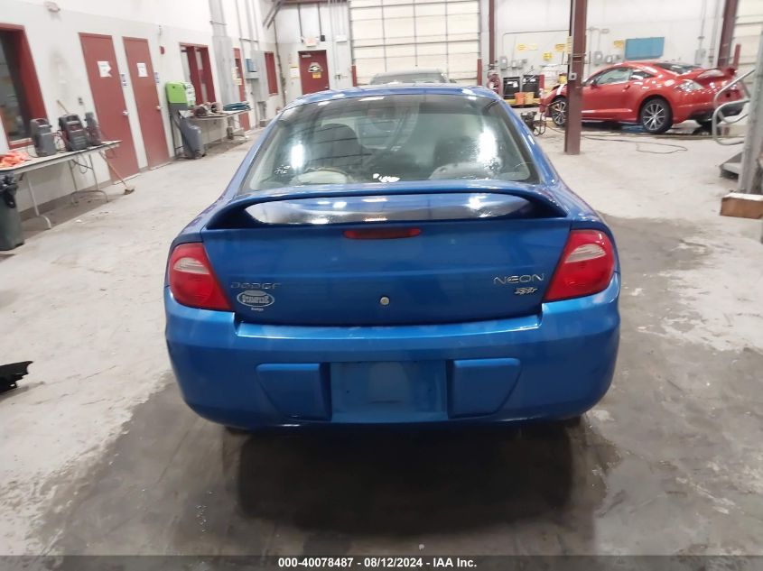 2004 Dodge Neon Sxt VIN: 1B3ES56C24D622307 Lot: 40078487