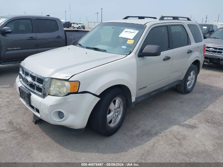 2008 Ford Escape Xls/Xls Manual VIN: 1FMCU02ZX8KD76455 Lot: 40078497