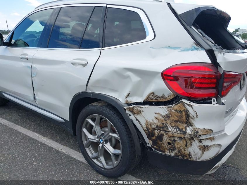 2020 BMW X3 xDrive30I VIN: 5UXTY5C0XL9B40105 Lot: 40078536