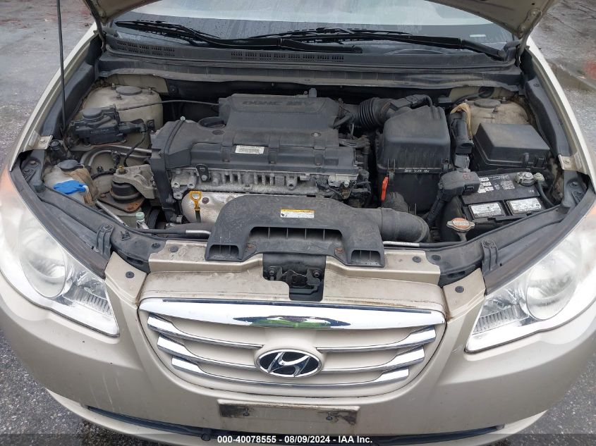 2010 Hyundai Elantra Gls VIN: KMHDU4ADXAU881584 Lot: 40078555