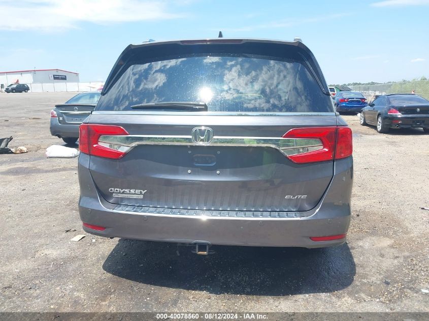 2020 Honda Odyssey Elite VIN: 5FNRL6H93LB002769 Lot: 40078560