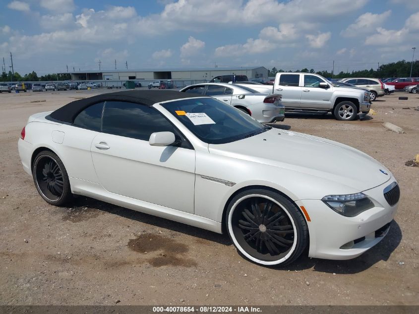 2008 BMW 650I VIN: WBAEB53528CX61088 Lot: 40078654