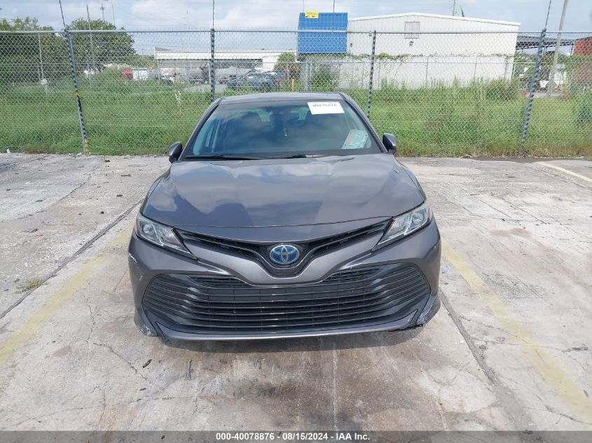 2019 Toyota Camry Hybrid Le VIN: 4T1B31HK6KU516690 Lot: 40078876