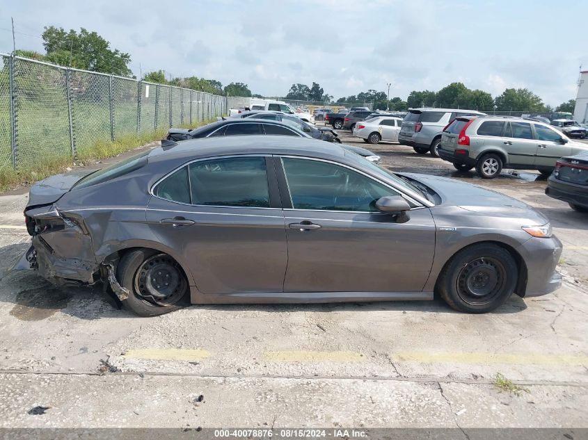 2019 Toyota Camry Hybrid Le VIN: 4T1B31HK6KU516690 Lot: 40078876