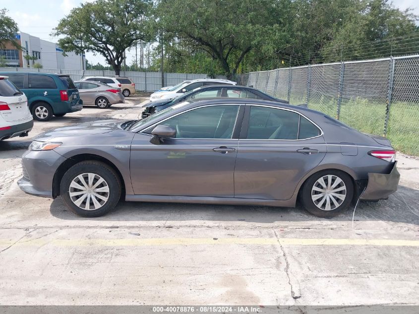 2019 Toyota Camry Hybrid Le VIN: 4T1B31HK6KU516690 Lot: 40078876