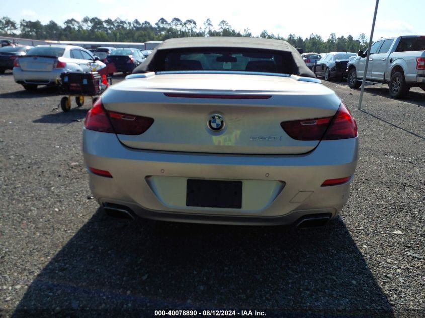 2015 BMW 650I I VIN: WBAYP9C5XFD169841 Lot: 40078890