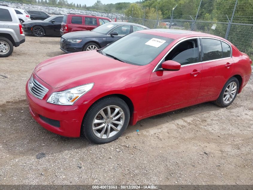 2009 Infiniti G37X VIN: JNKCV61F29M354448 Lot: 40078963