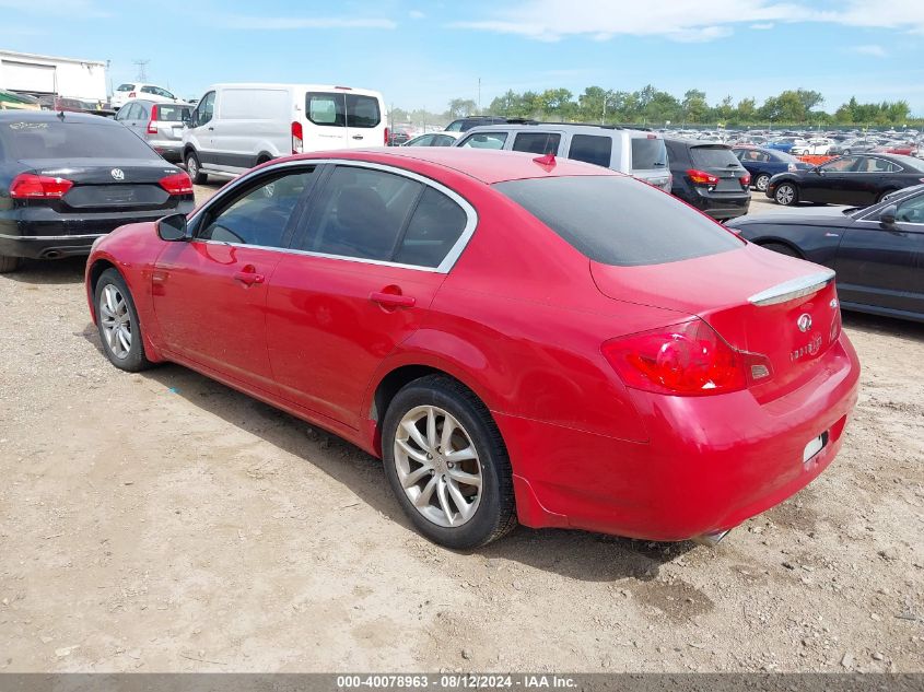 2009 Infiniti G37X VIN: JNKCV61F29M354448 Lot: 40078963