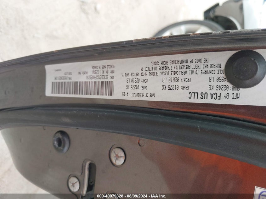 2015 Dodge Challenger Sxt VIN: 2C3CDZAGXFH821231 Lot: 40079328