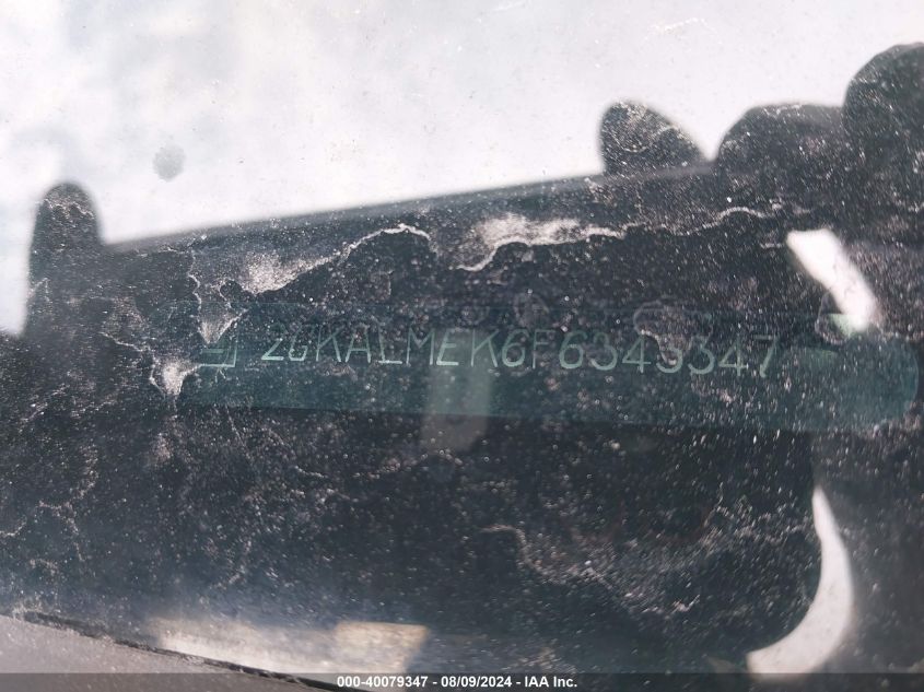 2015 GMC Terrain Sle-1 VIN: 2GKALMEK6F6343347 Lot: 40079347