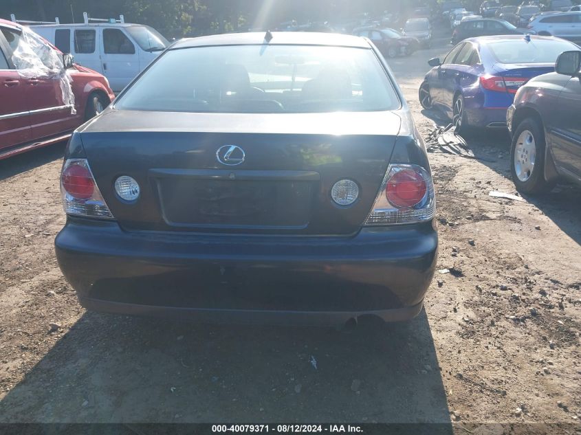 2001 Lexus Is 300 VIN: JTHBD182510027185 Lot: 40079371