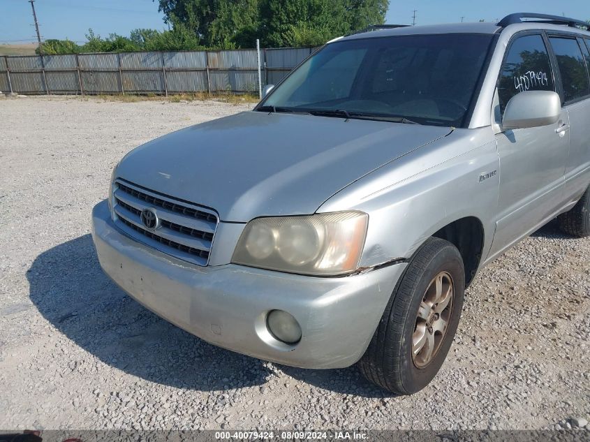 2002 Toyota Highlander Limited V6 VIN: JTEGF21A520041464 Lot: 40079424