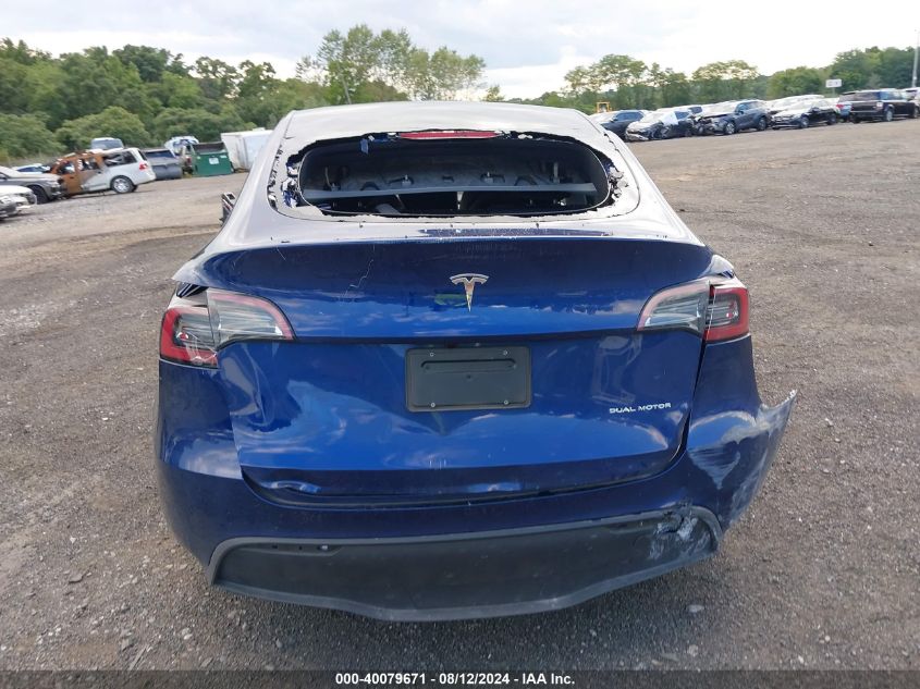 2023 Tesla Model Y Awd/Long Range Dual Motor All-Wheel Drive VIN: 7SAYGAEE1PF806470 Lot: 40079671