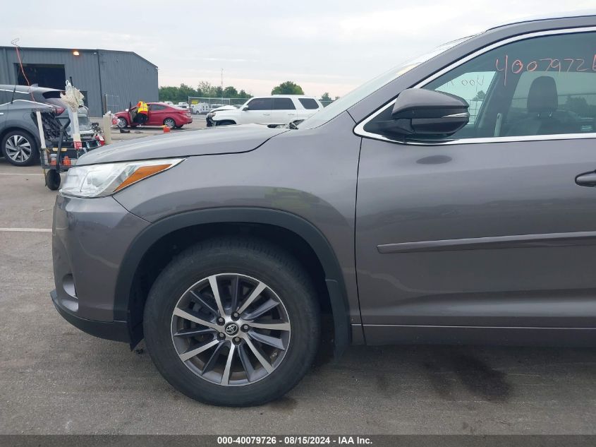 2018 Toyota Highlander Xle VIN: 5TDJZRFH7JS532310 Lot: 40079726