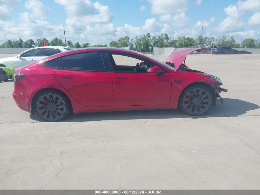 2021 Tesla Model 3 Performance Dual Motor All-Wheel Drive VIN: 5YJ3E1ECXMF936268 Lot: 40080005