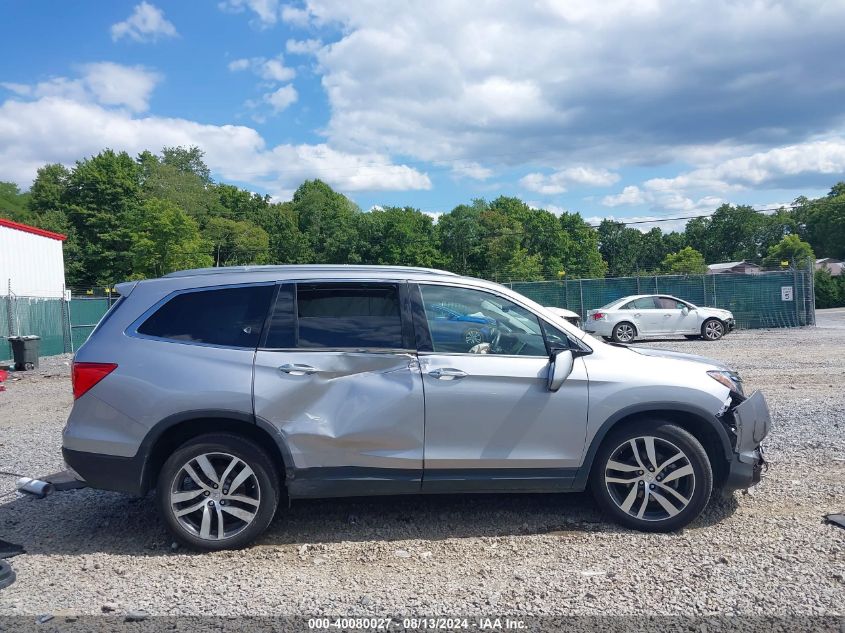 2018 Honda Pilot Touring VIN: 5FNYF6H91JB038072 Lot: 40080027