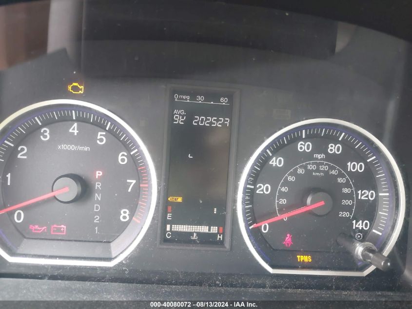 2009 Honda Cr-V Lx VIN: 5J6RE383X9L009125 Lot: 40080072