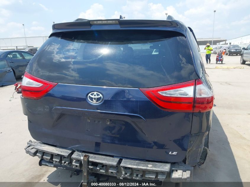 2018 Toyota Sienna Le 8 Passenger VIN: 5TDKZ3DC9JS905713 Lot: 40080333