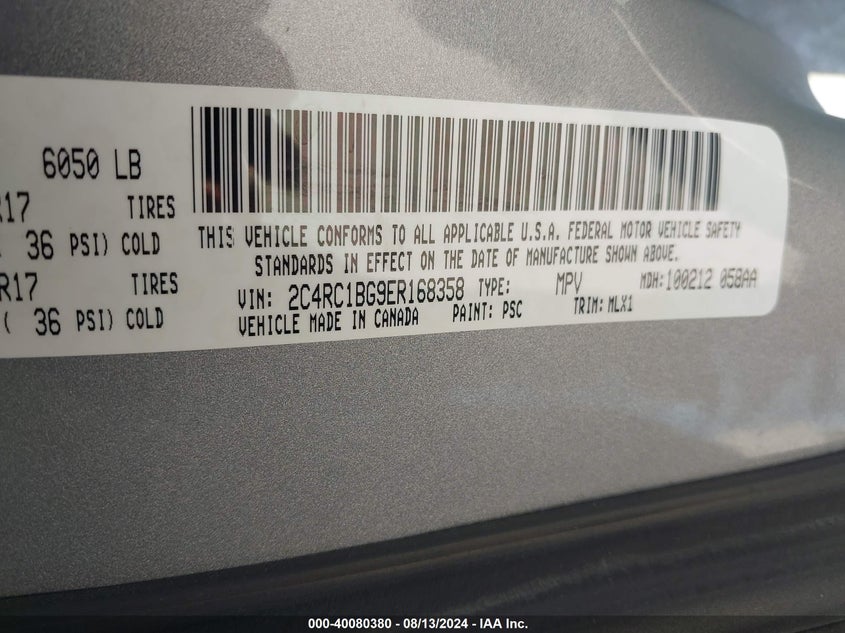 2014 CHRYSLER TOWN & COUNTRY TOURING - 2C4RC1BG9ER168358