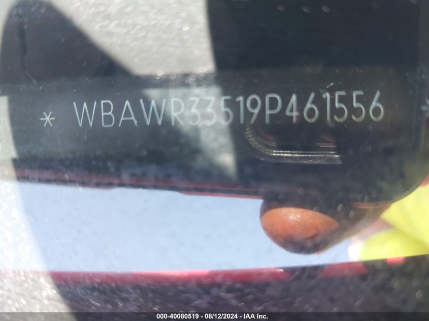 2009 BMW 328I VIN: WBAWR33519P461556 Lot: 40080519