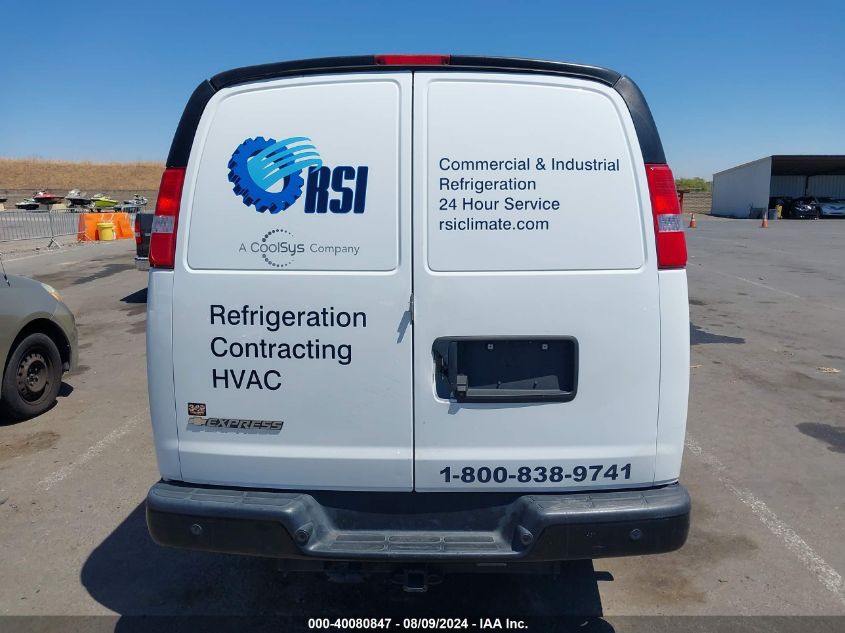 2019 Chevrolet Express 2500 Work Van VIN: 1GCWGAFP3K1362143 Lot: 40080847