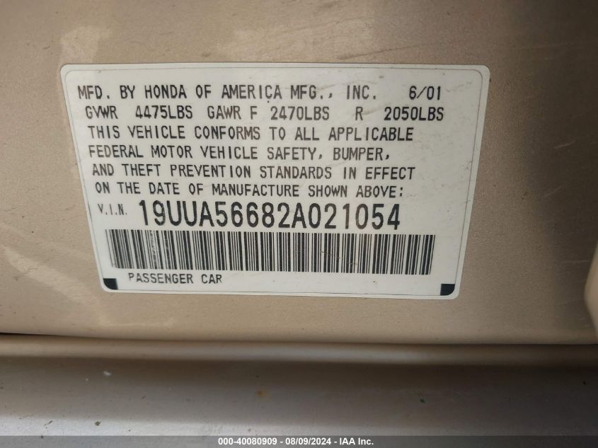 19UUA56682A021054 2002 Acura Tl 3.2