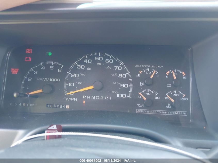 1999 Chevrolet Suburban 1500 Lt VIN: 3GNFK16R8XG257470 Lot: 40081002