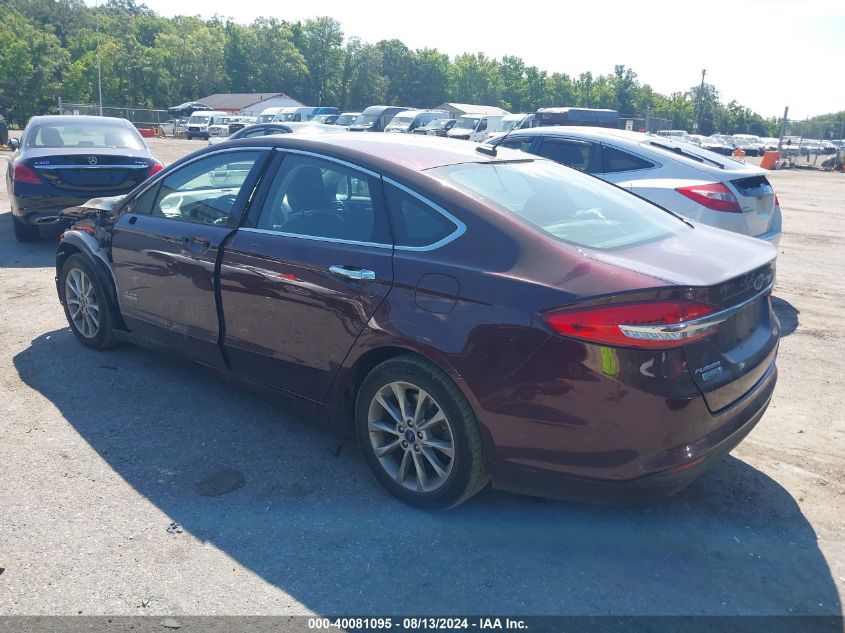 2017 FORD FUSION ENERGI SE LUXURY - 3FA6P0PU0HR409857