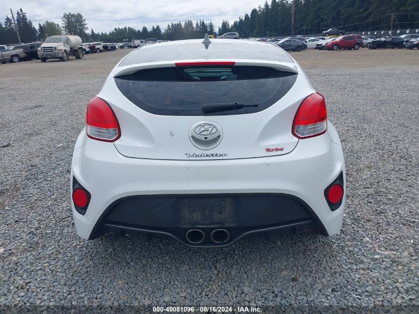 2016 Hyundai Veloster Turbo VIN: KMHTC6AE6GU251542 Lot: 40081096