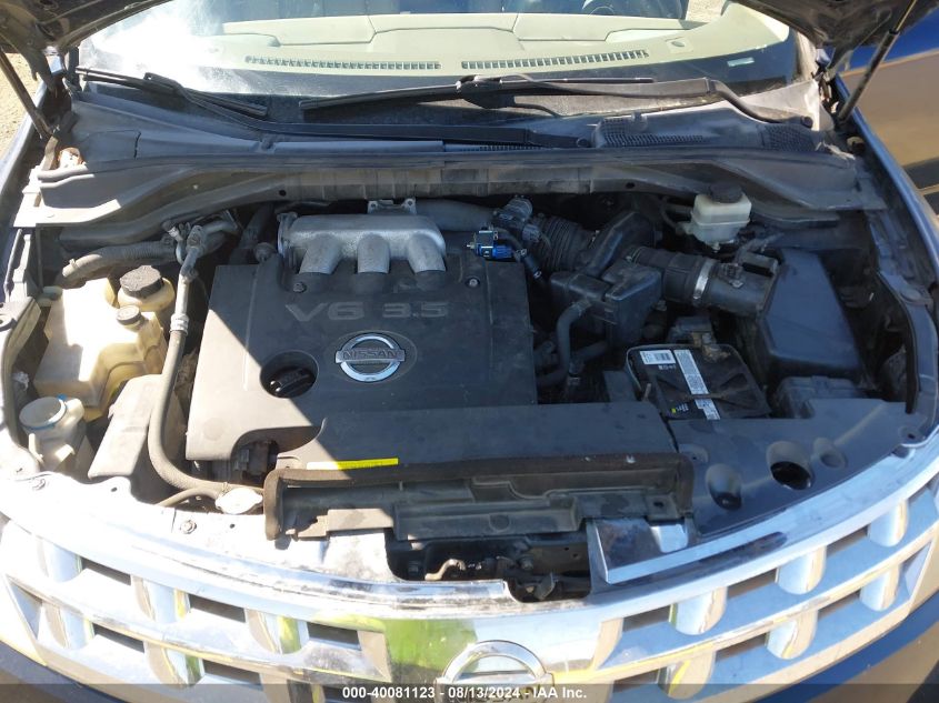 2005 Nissan Murano Se VIN: JN8AZ08W55W432031 Lot: 40081123