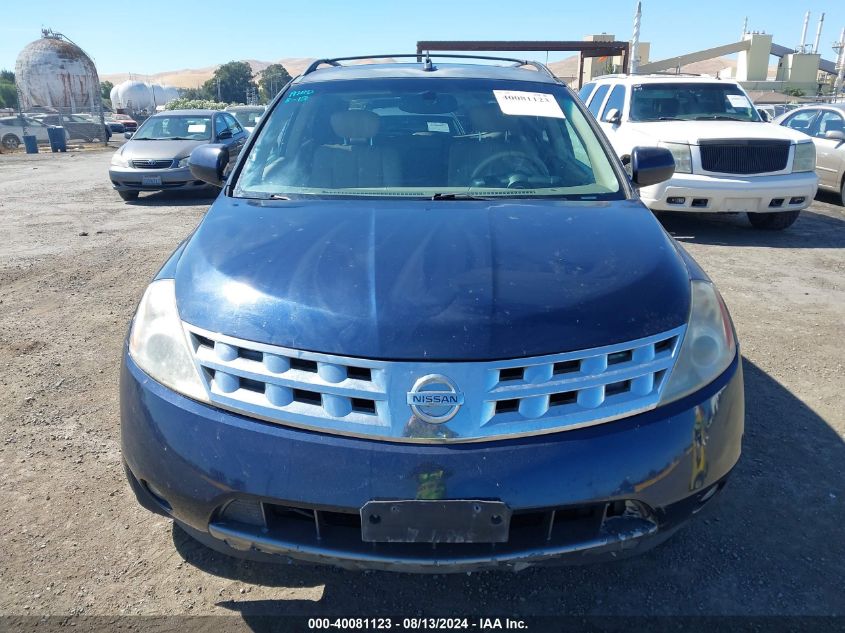 2005 Nissan Murano Se VIN: JN8AZ08W55W432031 Lot: 40081123