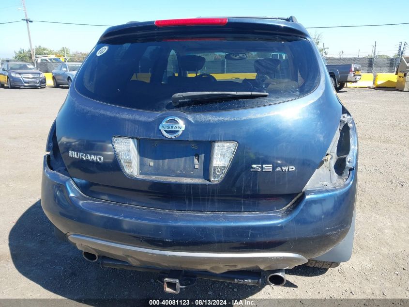 2005 Nissan Murano Se VIN: JN8AZ08W55W432031 Lot: 40081123