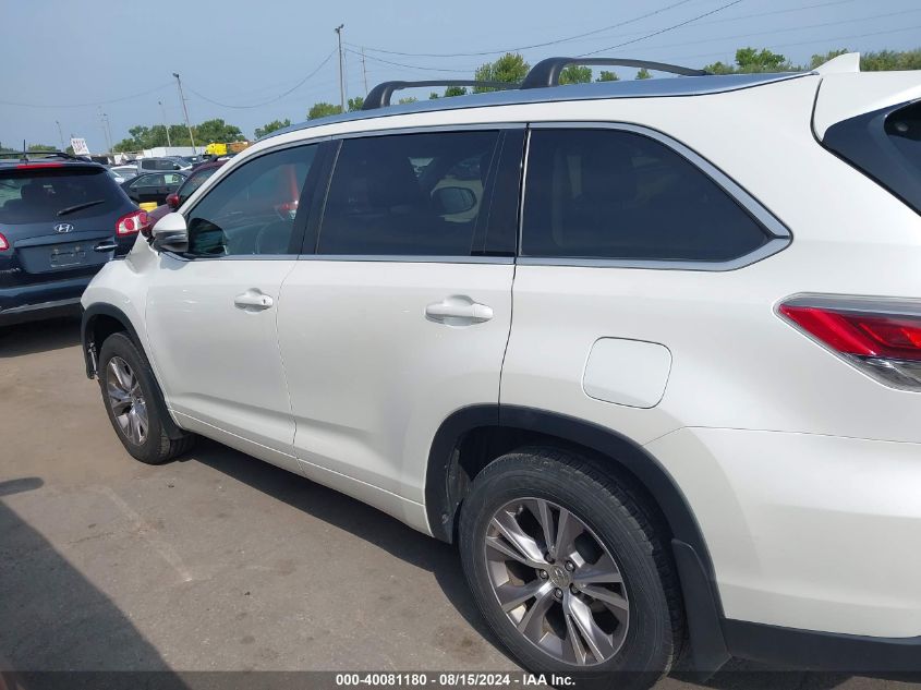 2015 Toyota Highlander Xle V6 VIN: 5TDJKRFH2FS108531 Lot: 40081180