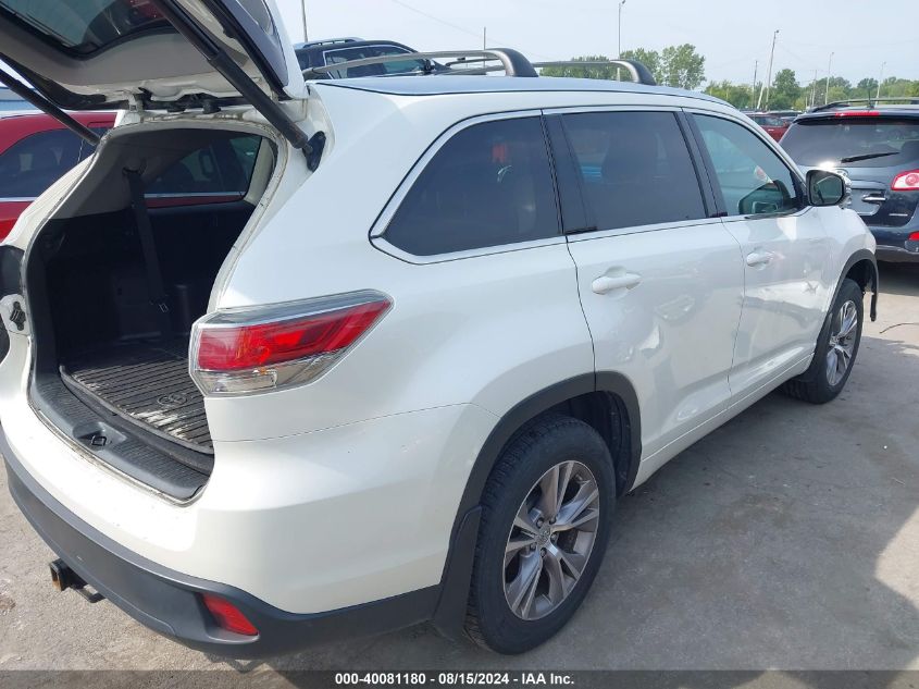 2015 Toyota Highlander Xle V6 VIN: 5TDJKRFH2FS108531 Lot: 40081180