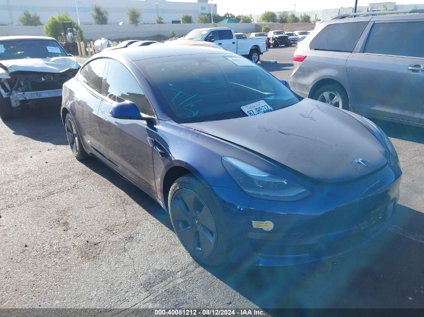 2022 Tesla Model 3 Long Range Dual Motor All-Wheel Drive VIN: 5YJ3E1EB7NF137914 Lot: 40081212