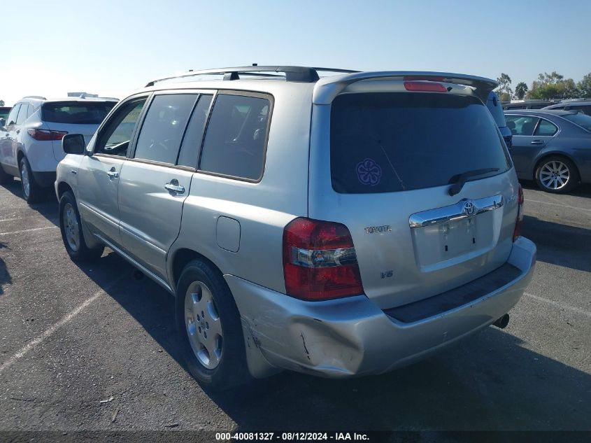 2006 Toyota Highlander Limited VIN: JTEDP21A460117343 Lot: 40081327