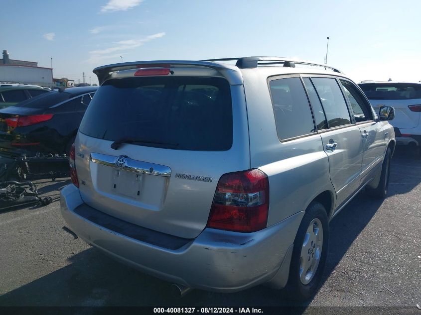 2006 Toyota Highlander Limited VIN: JTEDP21A460117343 Lot: 40081327