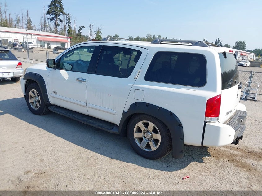 2007 Nissan Armada Le VIN: 5N1BA08CX7N705031 Lot: 40081343