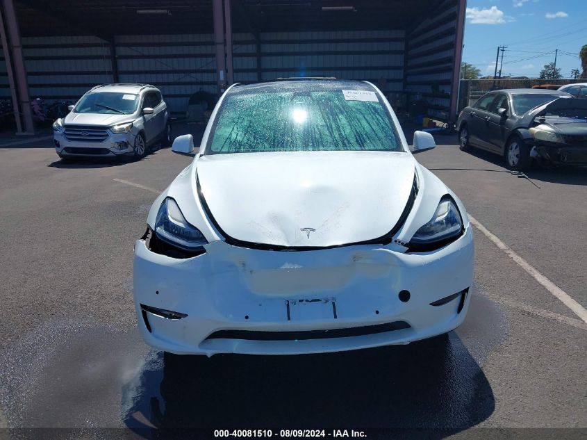 2021 Tesla Model Y Long Range Dual Motor All-Wheel Drive VIN: 5YJYGDEE2MF087059 Lot: 40081510