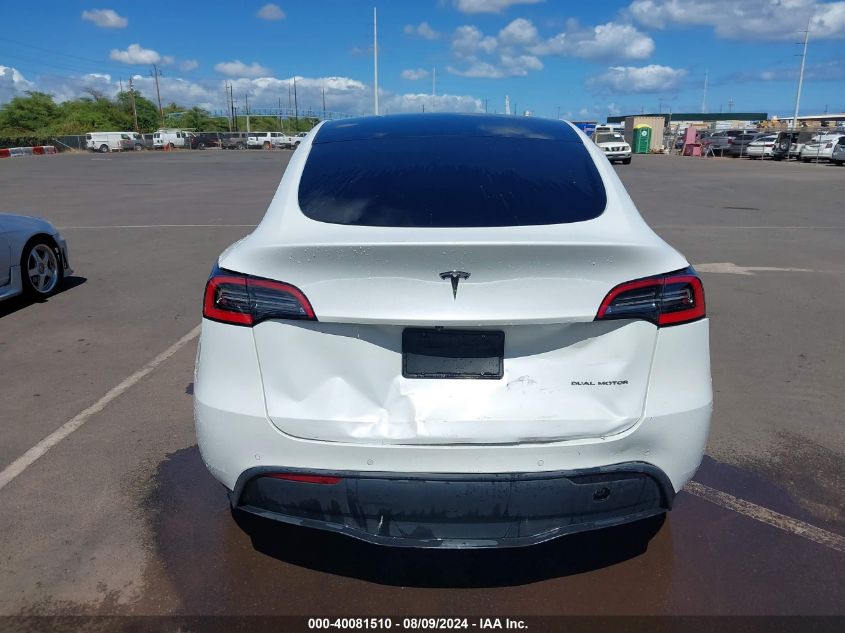 2021 Tesla Model Y Long Range Dual Motor All-Wheel Drive VIN: 5YJYGDEE2MF087059 Lot: 40081510