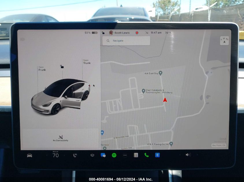 2019 Tesla Model 3 Long Range/Mid Range/Standard Range/Standard Range Plus VIN: 5YJ3E1EA0KF317478 Lot: 40081694