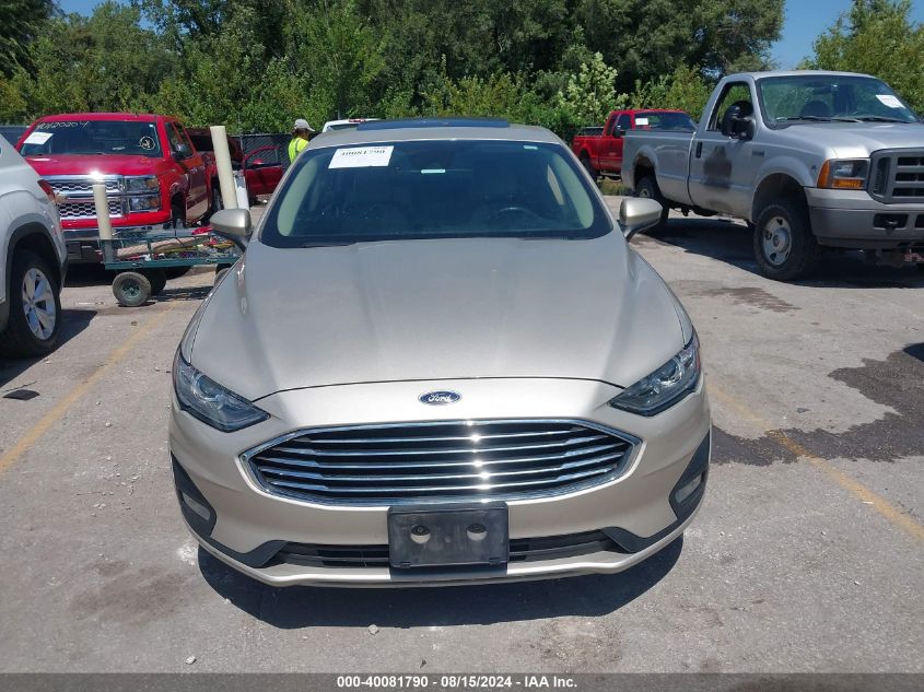 2019 Ford Fusion Se VIN: 3FA6P0HD5KR133245 Lot: 40081790