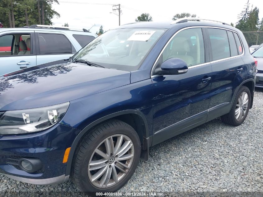 2014 Volkswagen Tiguan Sel VIN: WVGBV3AX5EW596200 Lot: 40081836