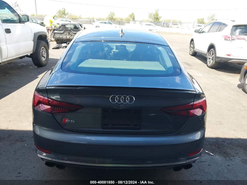 2018 Audi S5 3.0T Premium Plus VIN: WAUB4CF50JA045613 Lot: 40081850