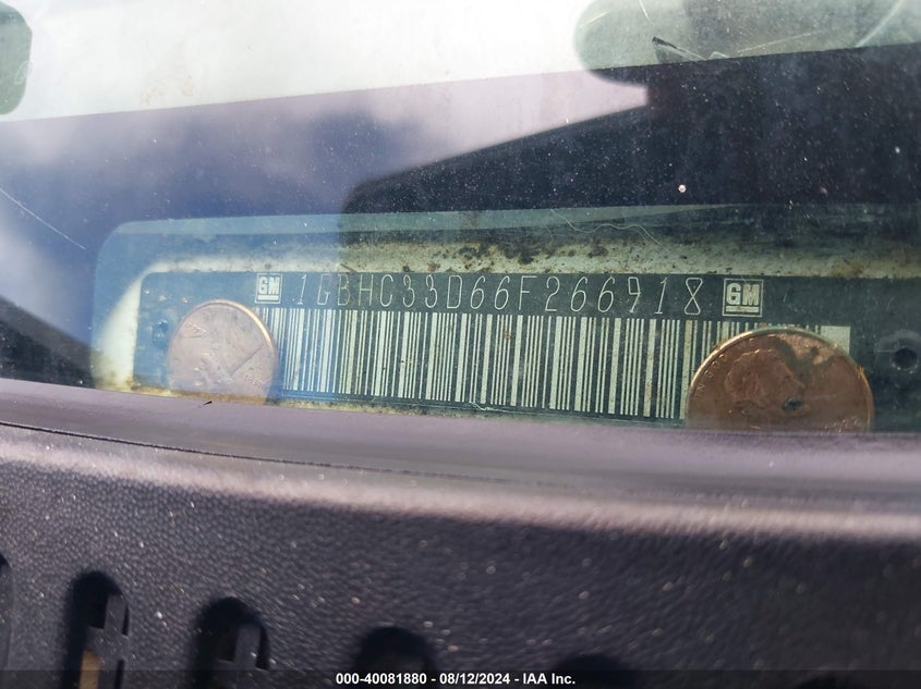 2006 Chevrolet Silverado 3500 Work Truck VIN: 1GBHC33D66F266918 Lot: 40081880